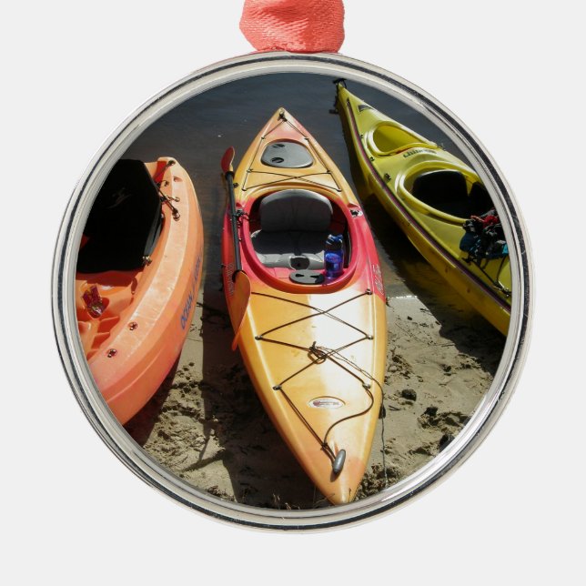 Kayaks Metal Tree Decoration (Front)
