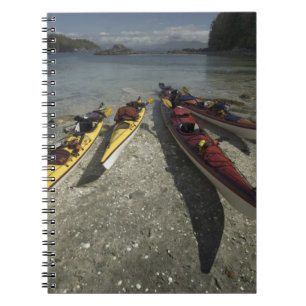 Kayaks on Dicebox Island, Broken Island Group, Notebook