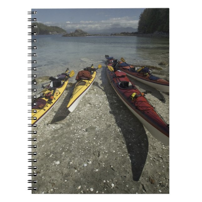 Kayaks on Dicebox Island, Broken Island Group, Notebook (Front)