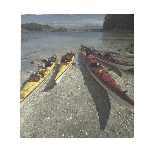 Kayaks on Dicebox Island, Broken Island Group, Notepad (Front)