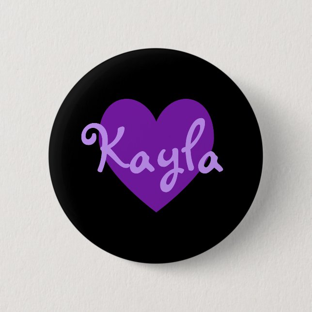 Kayla in Purple 6 Cm Round Badge (Front)