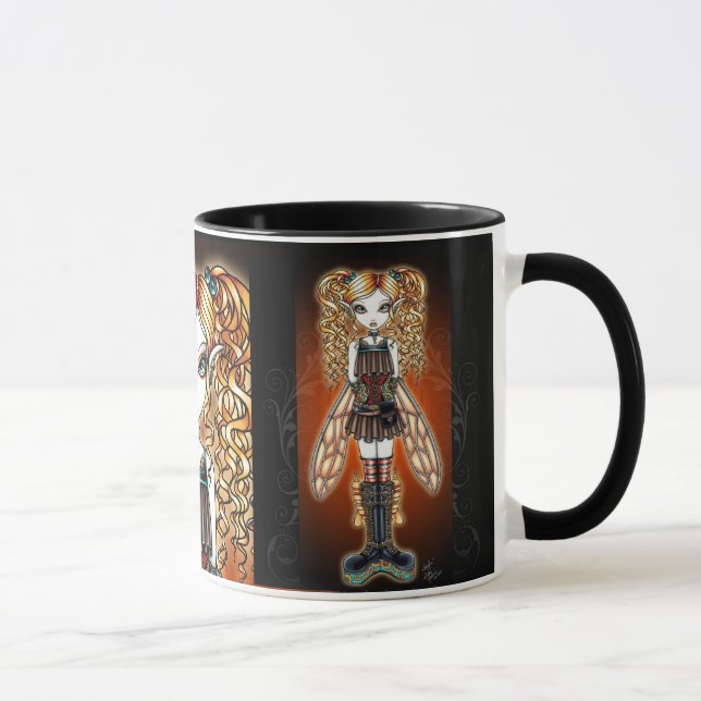 "Kayla" Steampunk Fairy Mug (Right)