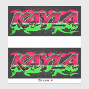 Kayla Vorname Name Graffiti Aufkleber Sticker