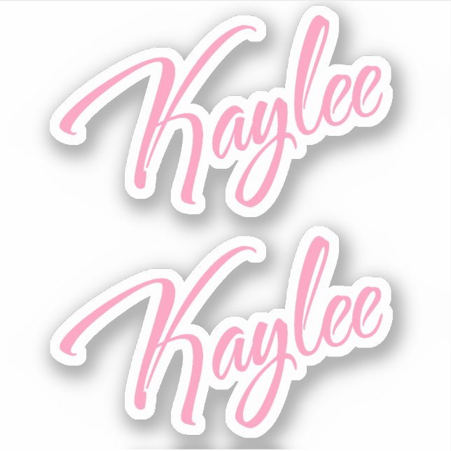 Kaylee Decorative Name in Pink x2 Sticker (Front)