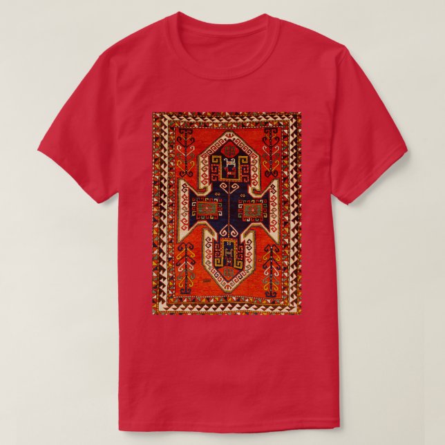 Kazak Antique Persian Rug Print  T-Shirt (Design Front)