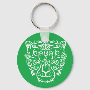 Kazakh style with snow leopard pattern key ring