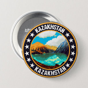 Kazakhstan                                         7.5 cm round badge