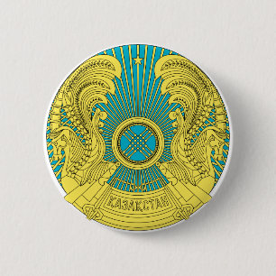 kazakhstan emblem 6 cm round badge
