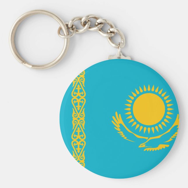 Kazakhstan Flag Key Ring (Front)
