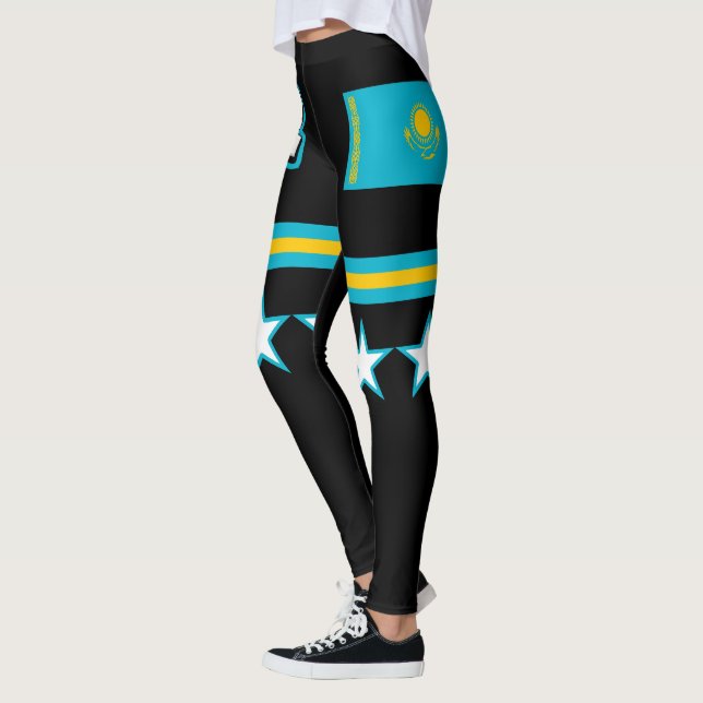 Kazakhstan Flag Leggings (Left)