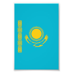 Kazakhstan flag photo print