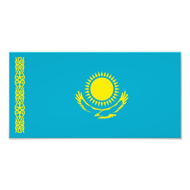 Kazakhstan Flag Photo Print (Front)