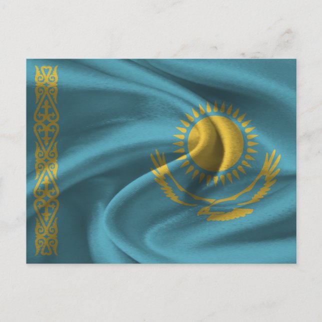 Kazakhstan Flag Postcard (Front)