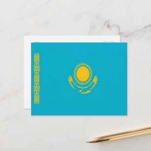 Kazakhstan - Flag - Postcard