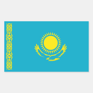 Kazakhstan Flag Rectangular Sticker