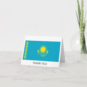 Kazakhstan Flag Thank You Card
