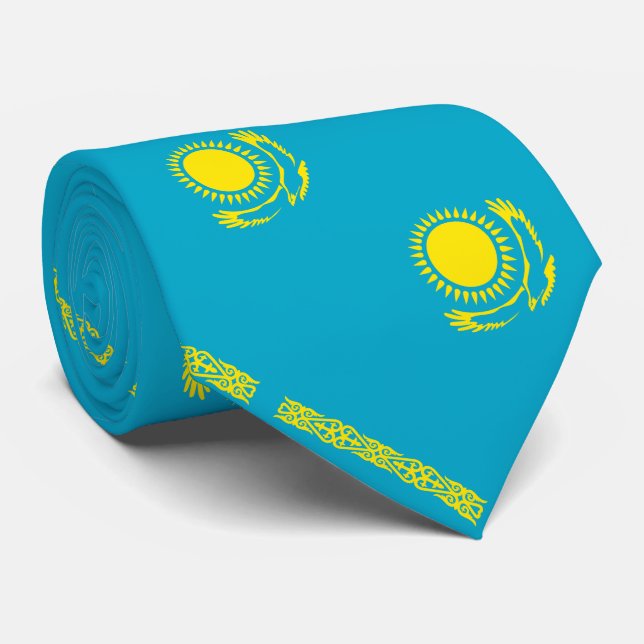 Kazakhstan Flag Tie (Rolled)