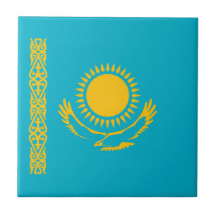 Kazakhstan flag tile