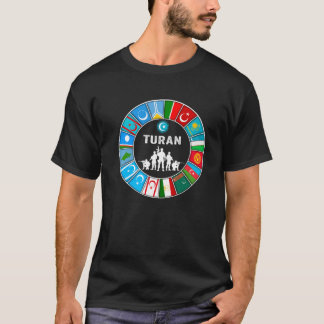 Kazakhstan Gokturk Turan Turkey Flag Turk Bayragi T-Shirt