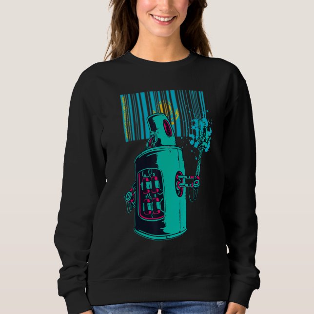 Kazakhstan Heritage Kaza Fruit Robot Spray Paint Sweatshirt (Front)