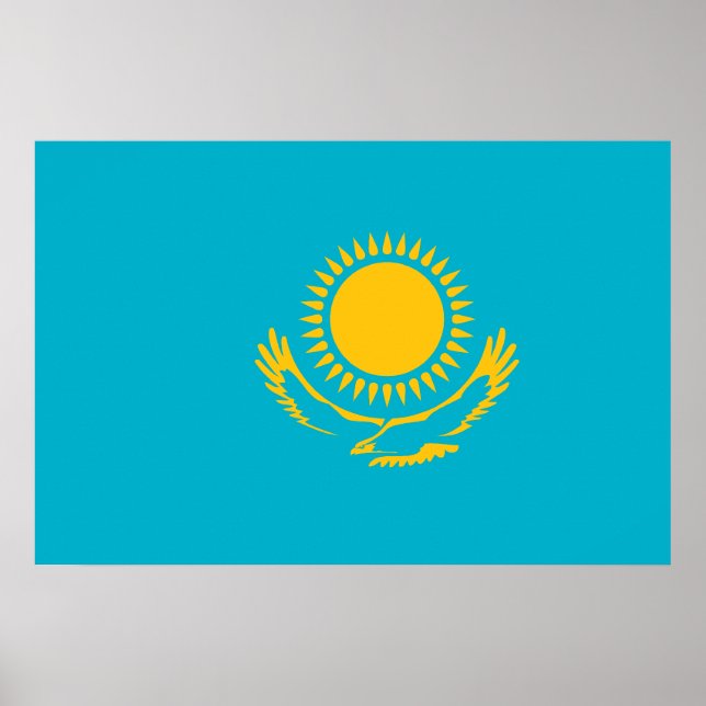 Kazakhstan, Kazakhstan flag Poster (Front)
