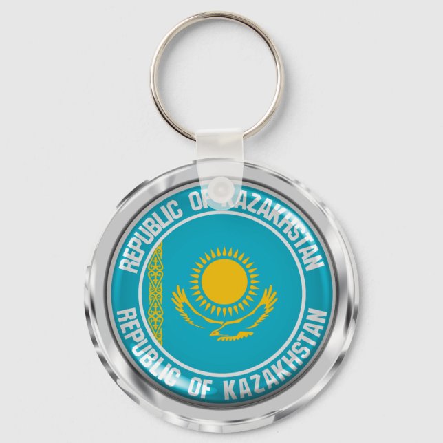 Kazakhstan Round Emblem Key Ring (Front)