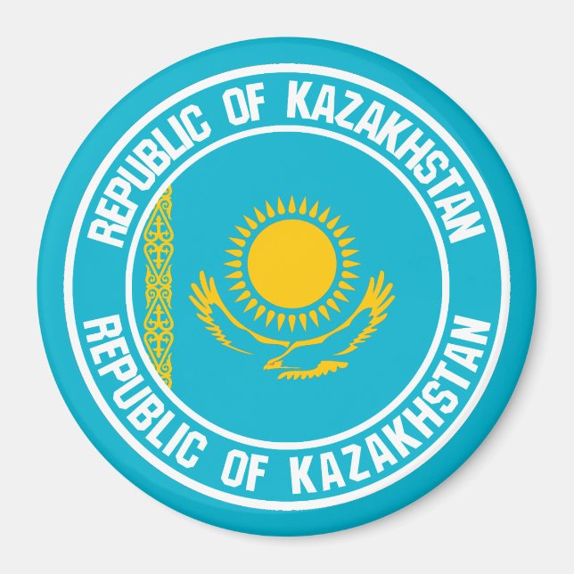 Kazakhstan Round Emblem Magnet (Front)