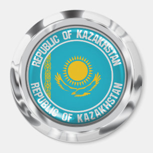Kazakhstan Round Emblem Magnet