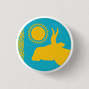 Kazakhstan Saiga antelope Kazakh National Animal 3 Cm Round Badge