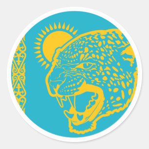 Kazakhstan Snow leopard Kazakh National Animal Classic Round Sticker