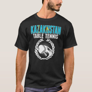 Kazakhstan Table Tennis Fans Kazakhstani Flag Pi T-Shirt