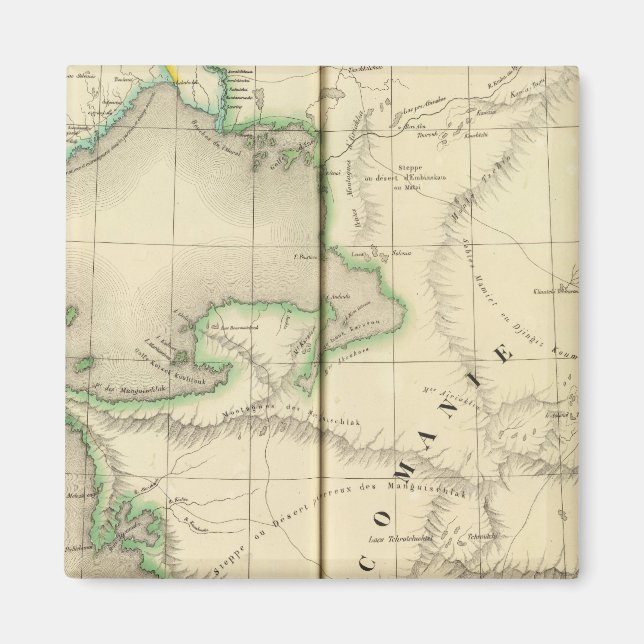 Kazakhstan, Uzbekistan Magnet (Front)