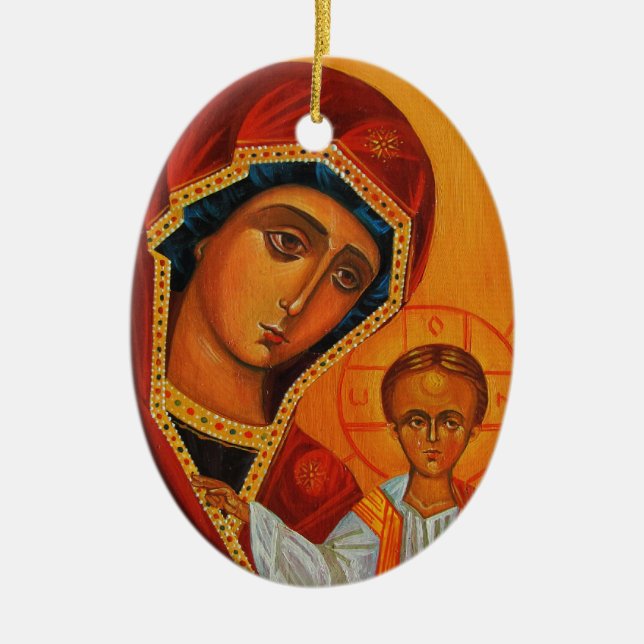 Kazan Mother of God Ornament (Front)