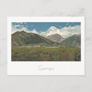 Kazbegi Georgia Church Mountain Landscape Postcard