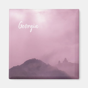 Kazbegi Georgia Gergeti Church Mountain Landscape Magnet