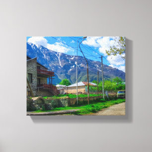 Kazbegi Stepantsminda Georgia Caucuses Mountains Canvas Print