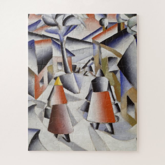 Kazimir Malevich - Morning In The Village Jigsaw Puzzle (Vertical)