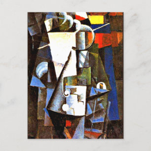Kazimir Malevich painting, Vanity Box, Postcard