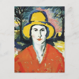 Kazimir Malevich- Portrait of Woman in Yellow Hat Postcard