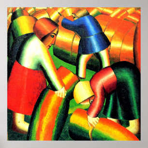 Kazimir Malevich--Taking in the Harvest, Poster