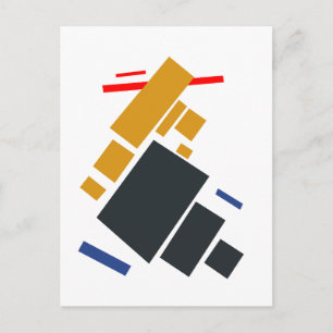 Kazimir Malevich, The Aviator, Airplane Flying Holiday Postcard
