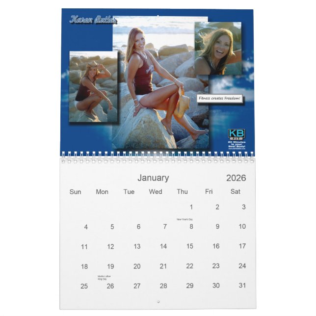 KBFit 2013 Inspirational Calendar (11x17) (Jan 2026)