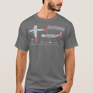 KC97 Stratofreighter American Tanker Aircraft Diag T-Shirt