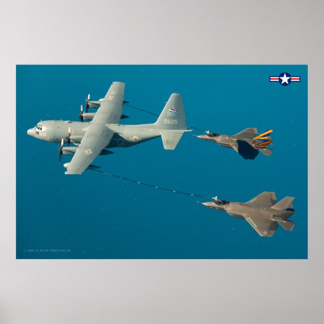 KC-130R HERCULES and F-35C LIGHTNING II Poster (Front)