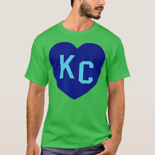 KC Heart KC (Kansas City) KC Love KC Powder Blue K T-Shirt