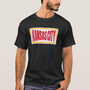 Kc Red Kansas City RedYellow Retro Fun Stripes Kan T-Shirt