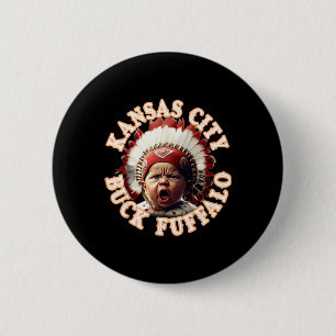 Kc Tailgate Kansas City Bbq Buck Fuffalo Barbecue 6 Cm Round Badge