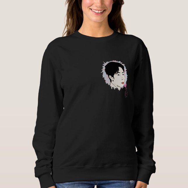 Kdrama fan korean series portrait, finger heart  sweatshirt (Front)