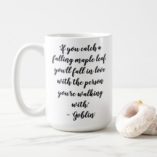 Kdrama Goblin Love Quotes Coffee Mug (With Donut)