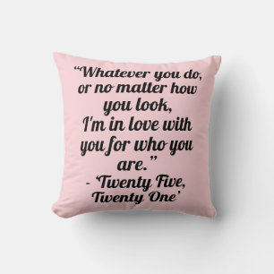 kdrama (korean drama) love quotes cushion